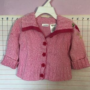 KID CONNECTION little girl’s sweater sz 18 mo pink